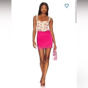 NWT superdown solana hot pink mini skirt size small